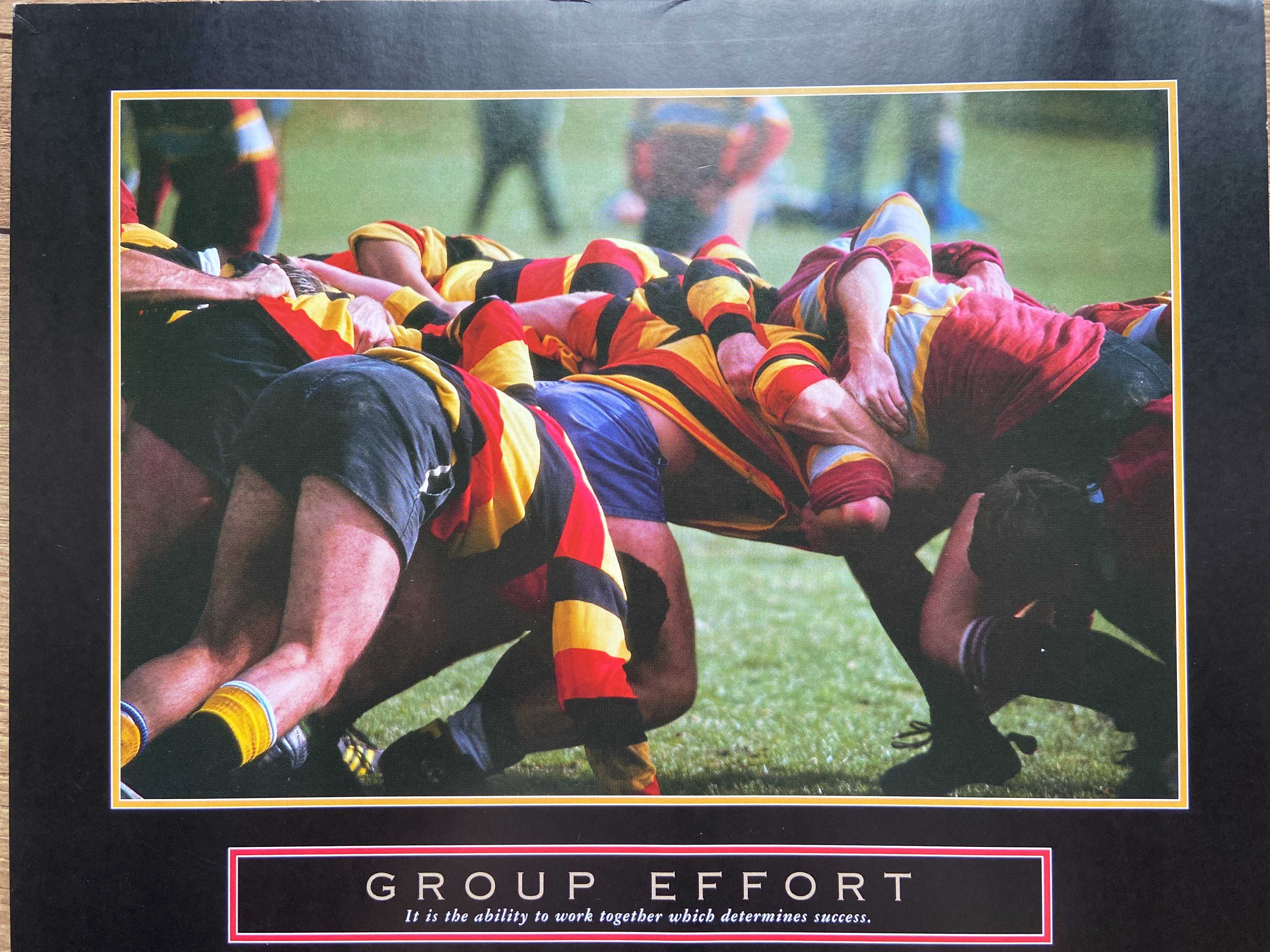 Obraz Obrazek Plakat Team Work Sport Drużyna Rugby