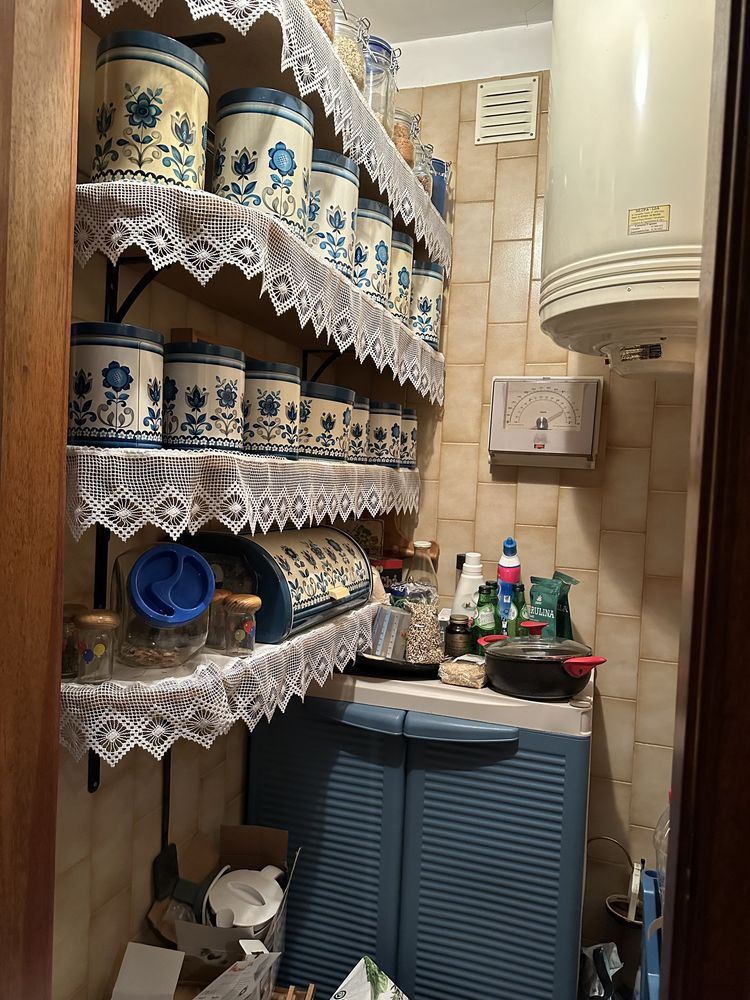 Coleção retro de latas de cozinha