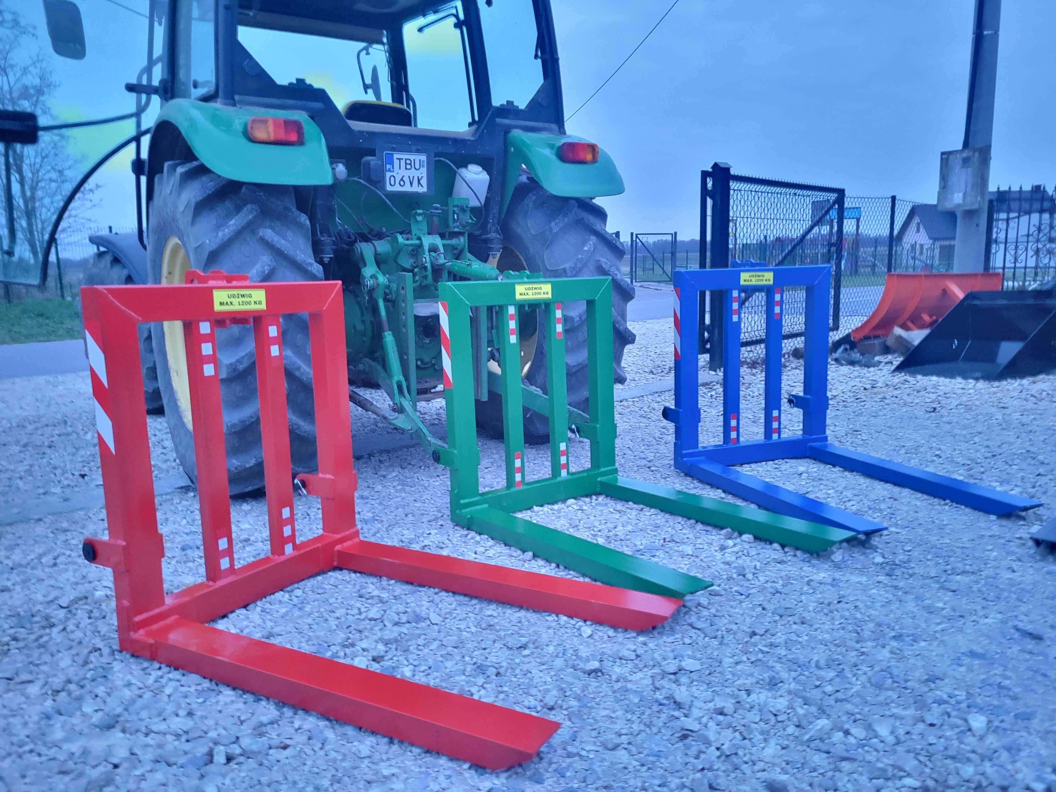 Paleciak na tylni TUZ ciągnika/ Widły do palet Udźwig 1200kg Widlak