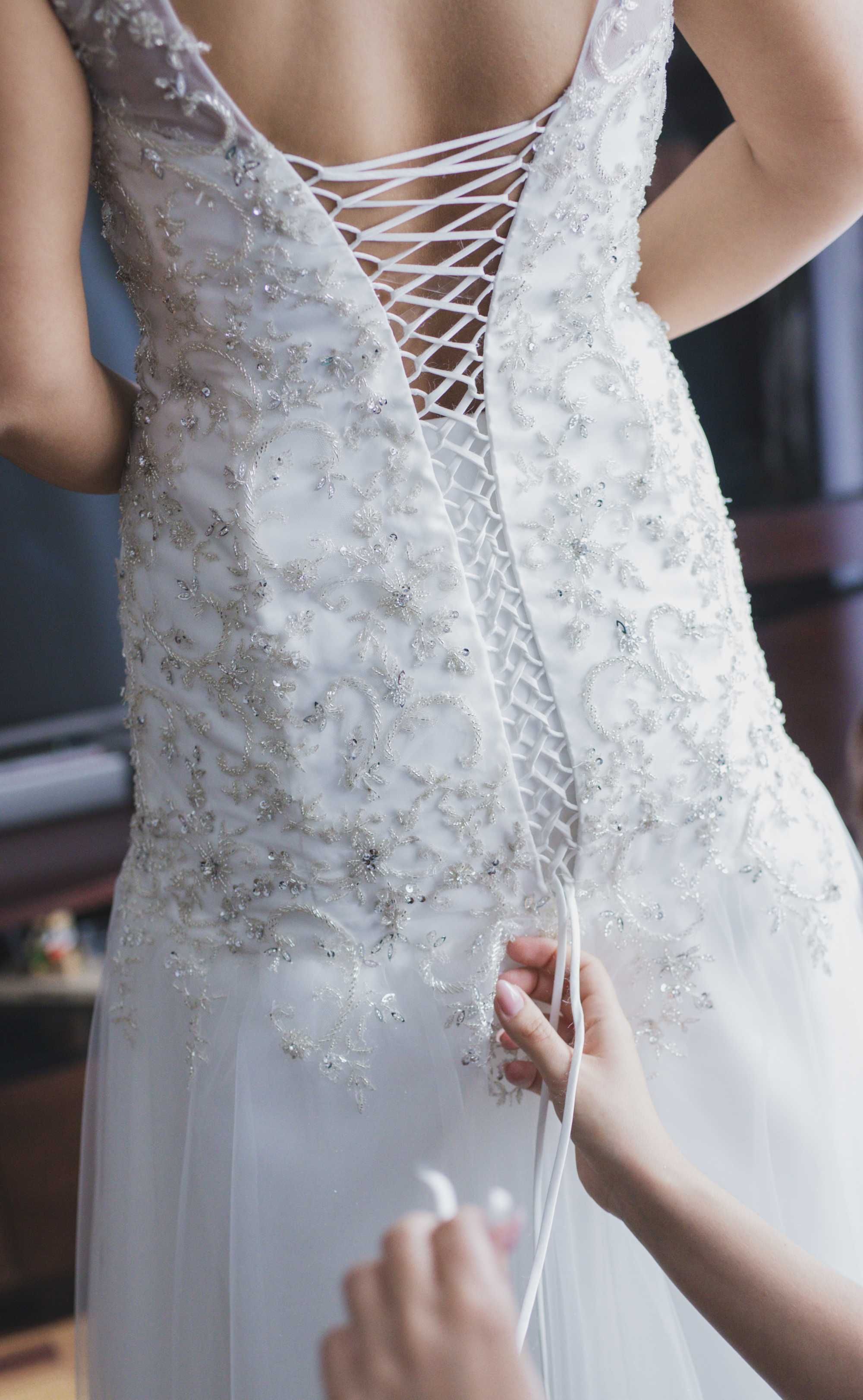 Piękna unikatowa suknia ślubna szyta na wzór suknii Mori Lee