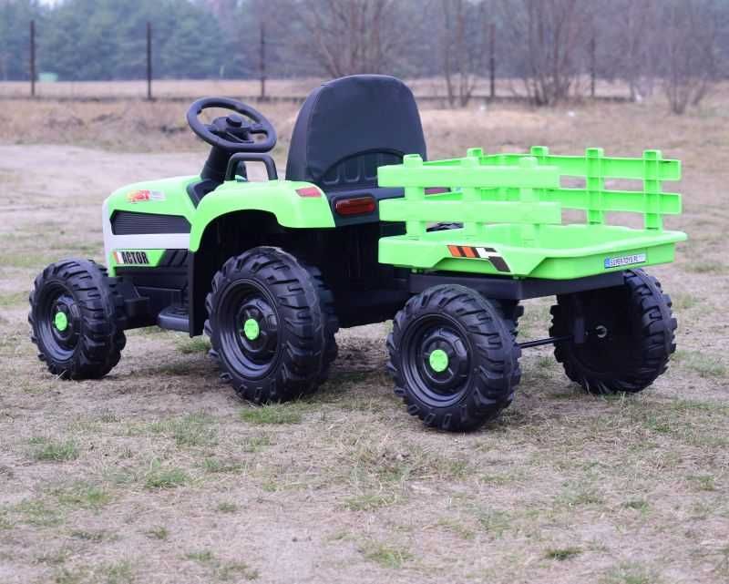BAWIBUS.PL auto TRAKTOR Z PRZYCZEPĄ na akumulator pojazd z przyczepa