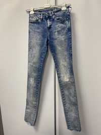 Diesel super slim skinny jeansy rurki vintage 23 XXS 32 XS 34 melanż