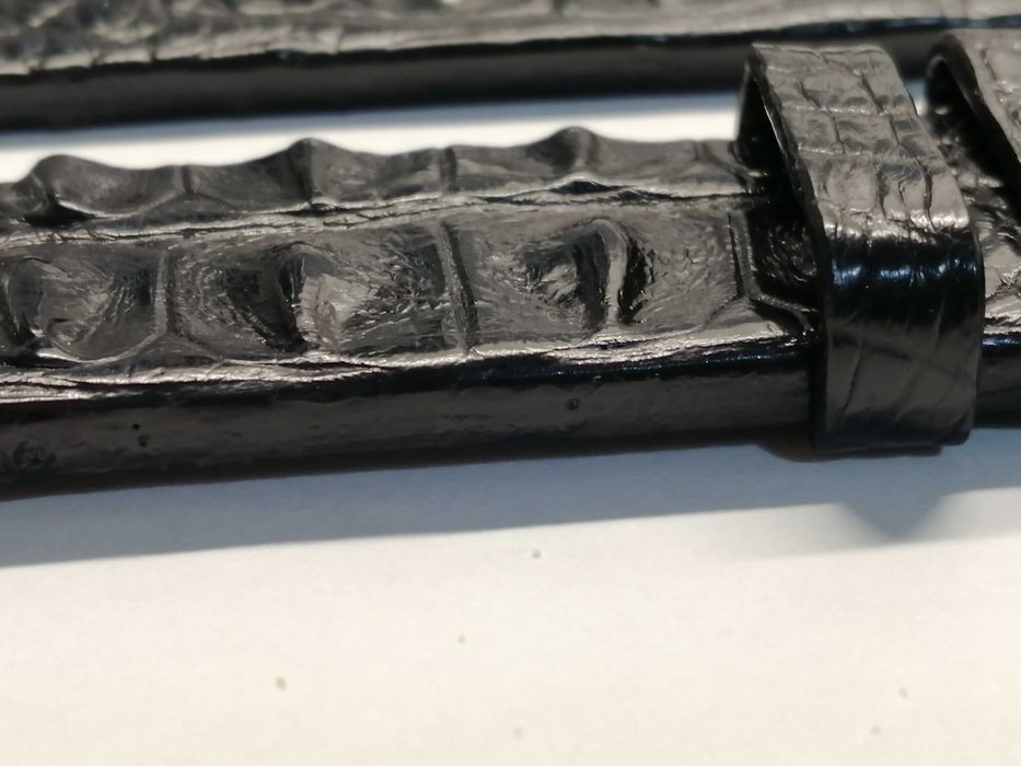 Bracelete pele crocodilo para relógio de pulso 24m 22m 100% novo