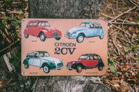 Placa/Chapa de Metal Vintage Retro Citroen 2CV| NOVA