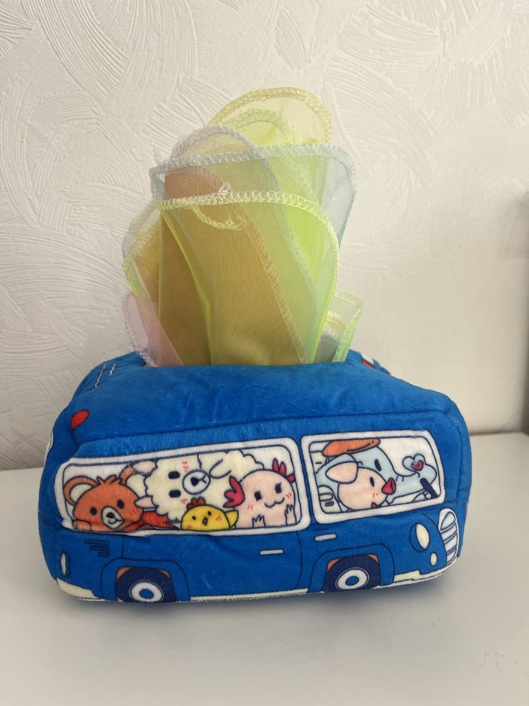 Автобус монтесорі, салфетниця, серветниця, рлзвиваючі іграшки