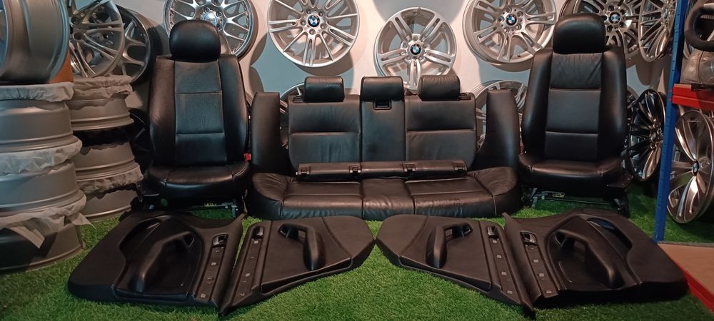 Bancos e quartelas em pele preta para bmw E46 Touring impecáveis