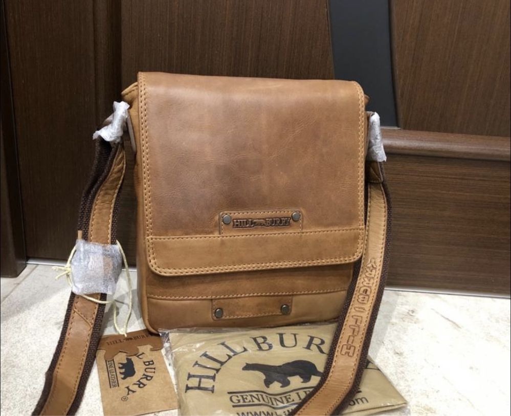Hill Burry мужская кожаная сумка Планшет Сумка с клапаном