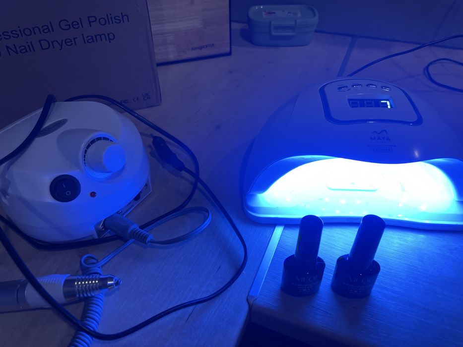 Frezarka lampa uv do paznokci zestaw