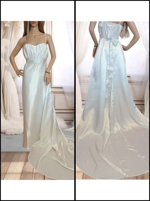 Suknia ślubna z trenem nowa