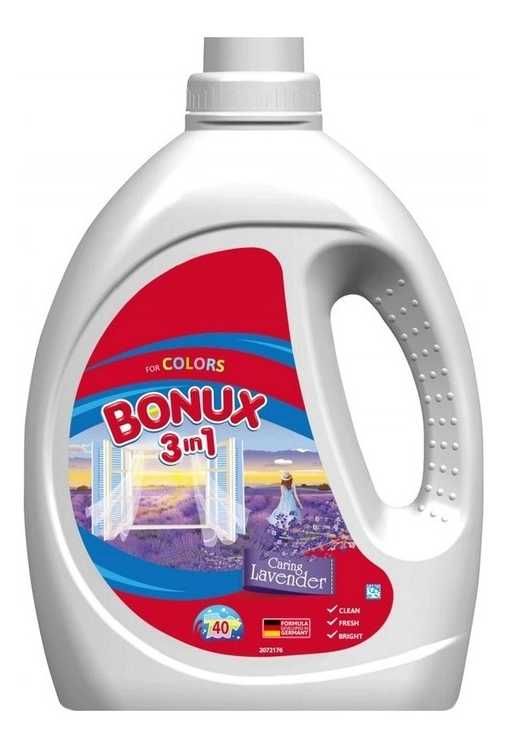 Żel płyn do prania kolorów lawendowy BONUX 3IN1 2,2 L 40 prań