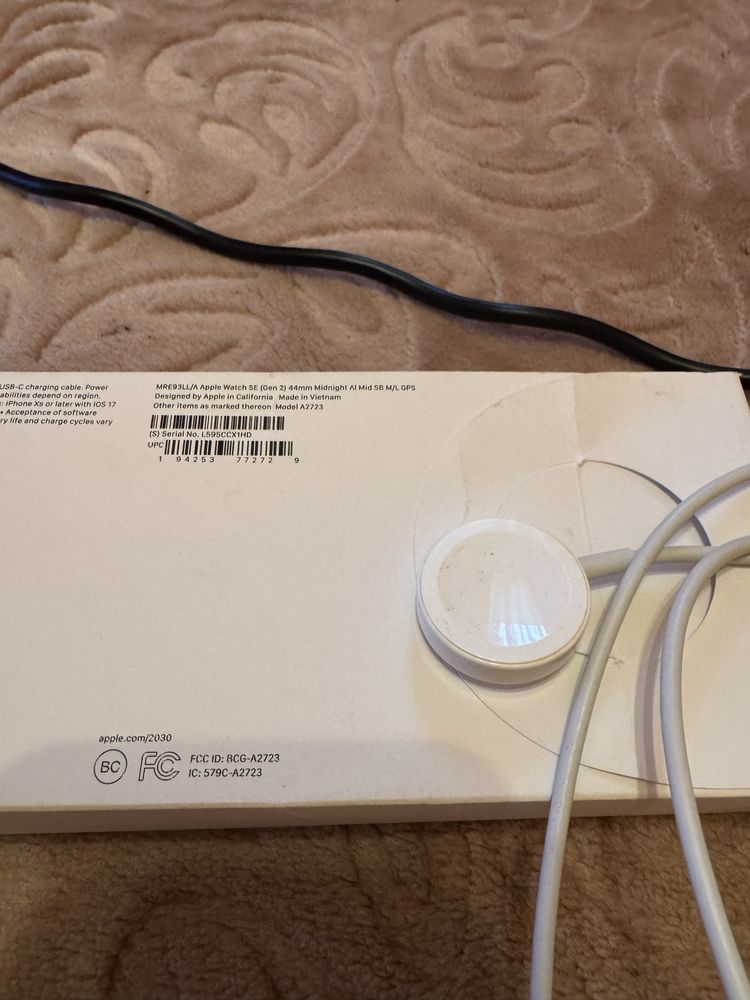 Apple Watch SE 2 GPS 44mm 2024 Midnight Aluminium (M/L) (MXEK3)  б.у.
