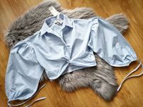 Nowa koszula top River Island Petite 42/XL  // paski, bluzka, bufy