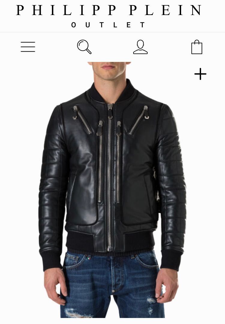 Sale 40% Bomber bejsbolowka kurtka skórzana meska philipp plein