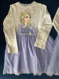 Sukienki Frozen 92 bawełniane dla Blizniaczek