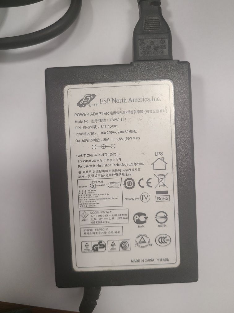 Блок живлення Zebra Lp2824 plus,  lp2844 20v 3.0a 2.5a оригінал б/у