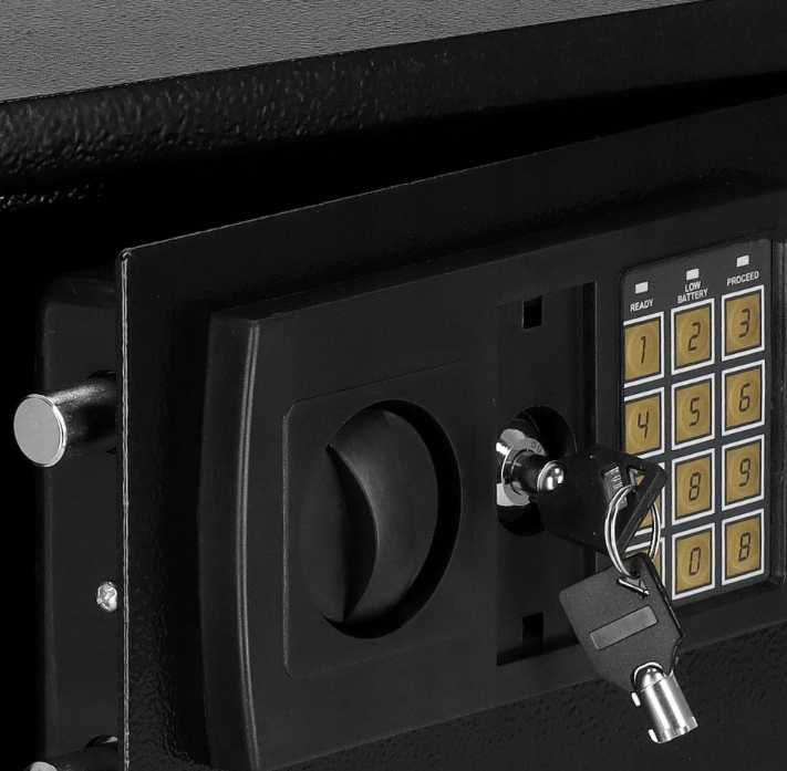 Domowy Sejf Kasetka na Zamek Elektroniczny Szyfr Klucz Pancerna XL