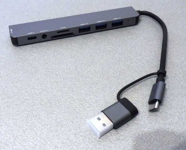 Hub USB C 8w1, Stacja Dokująca 5xUSB Audio SD TF