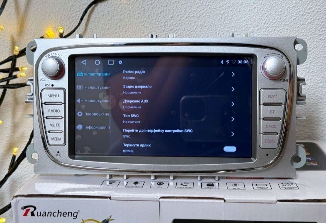 Автомагнітола 7" Ford 4/64 Android 14 Carplay+Canbus та Мікрофон
