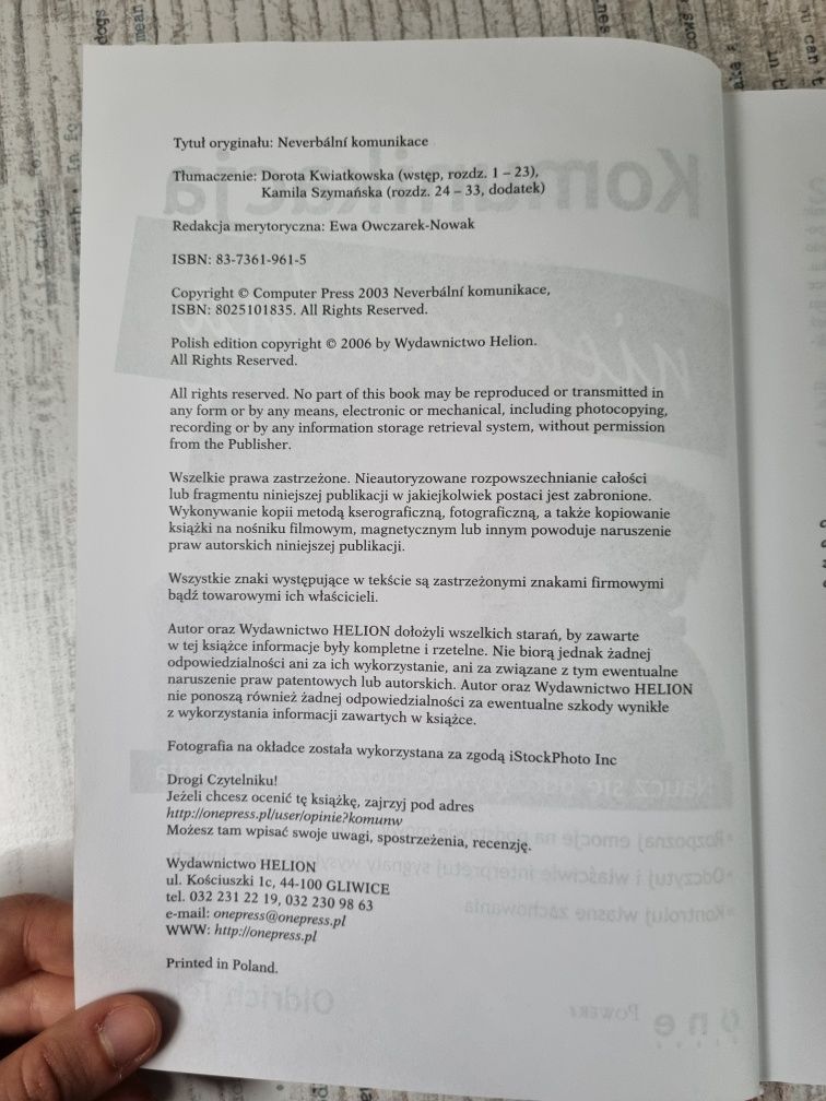 Komunikacja niewerbalna Oldrich Tegze