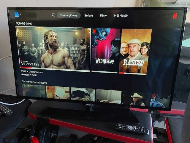 Telewizor Philips 43" SMART WiFi, Netflix, YouTube, Tuner DVBT/2 hevc