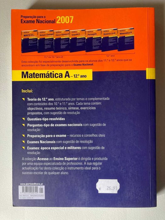 Preparação para o Exame Nacional de Matemática A (12º Ano)