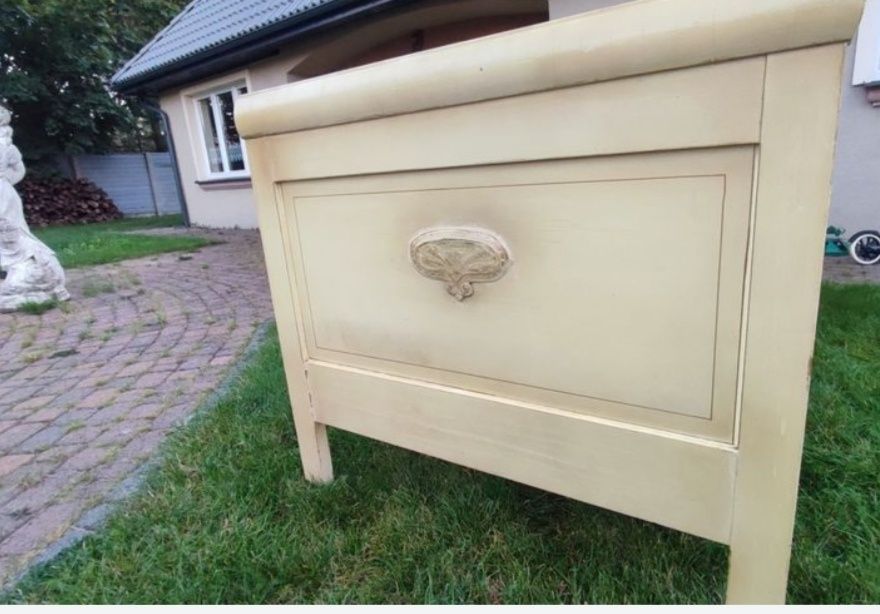 Łóżko vintage antyk drewniane w stylu angielskim