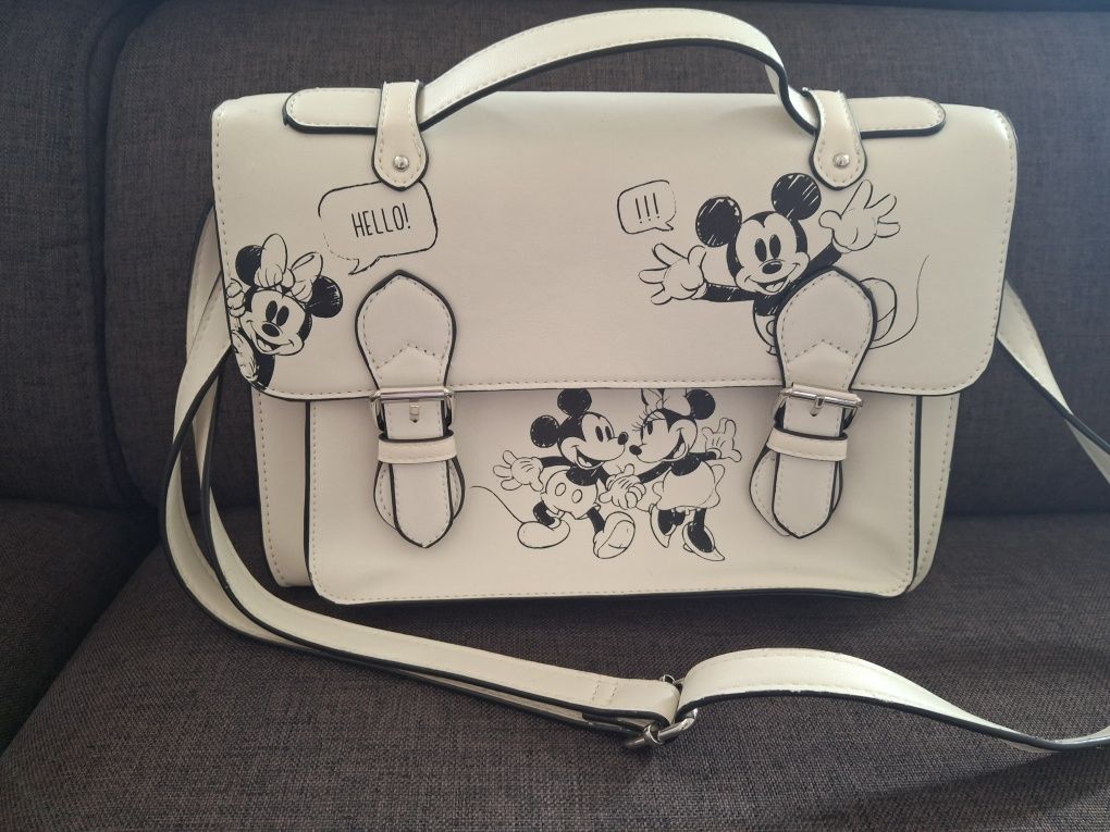 Reserved - Torba Mickey Mouse - Biały stan bdb