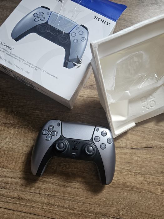 Pad kontroler ps5 playstation 5 Biały Niebieski Srebrny