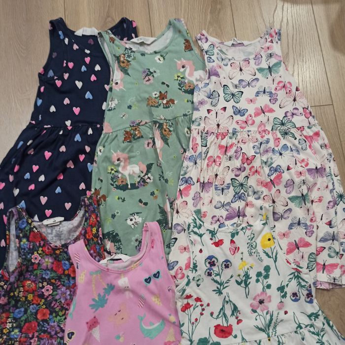 Zestaw 6x sukienka letnia rozmiar 110-116 H&M