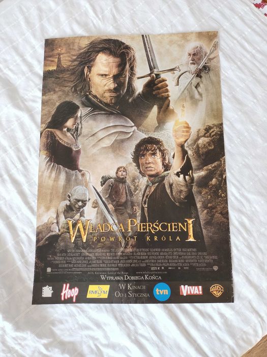 Plakat kinowy Władca pierścieni Powrót króla oryginał z 2004 roku