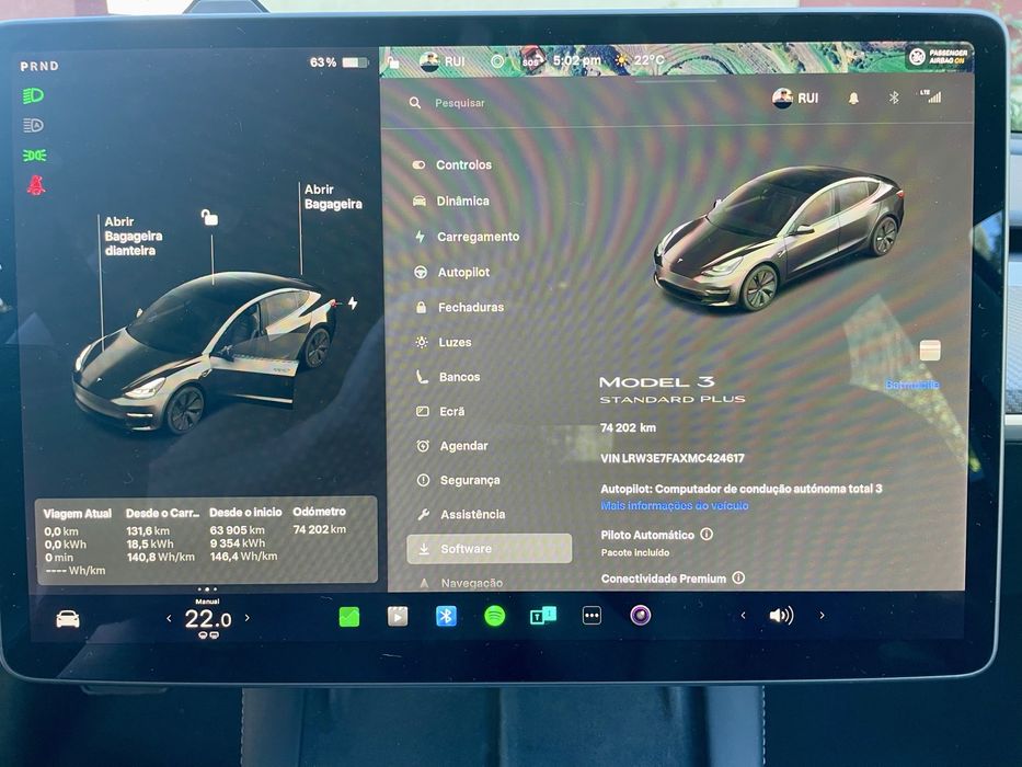 Tesla Model 3 Std Range Plus RWD + gancho de reboque