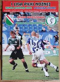 Program meczowy Legia Warszawa - Groclin Dyskobolia 2004/2005