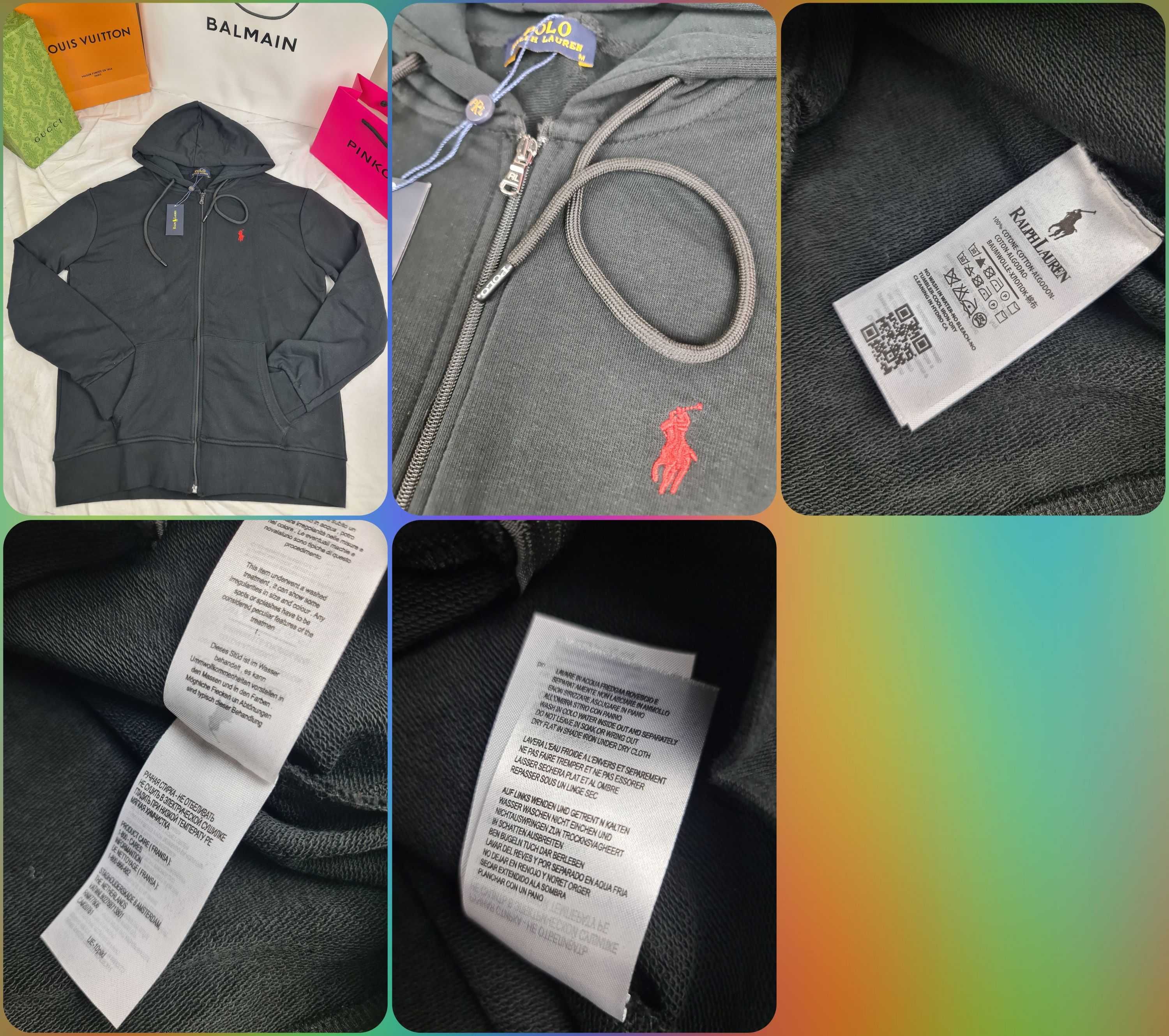 Bluza męska rozpinana kaptur ralph lauren logowane Armani OUTLET