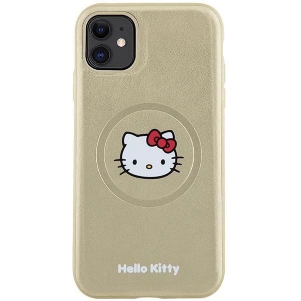 Etui Hello Kitty Leather Kitty Head Magsafe Na Iphone 11 / Xr - Złote