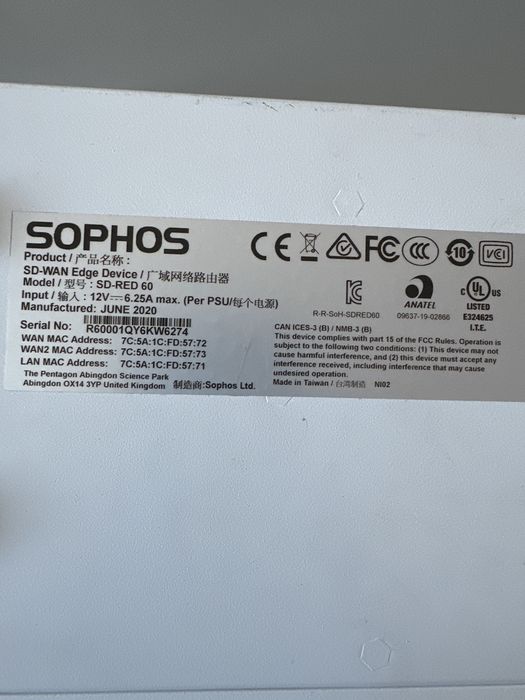 Sophos SD-WAN SD-RED 60