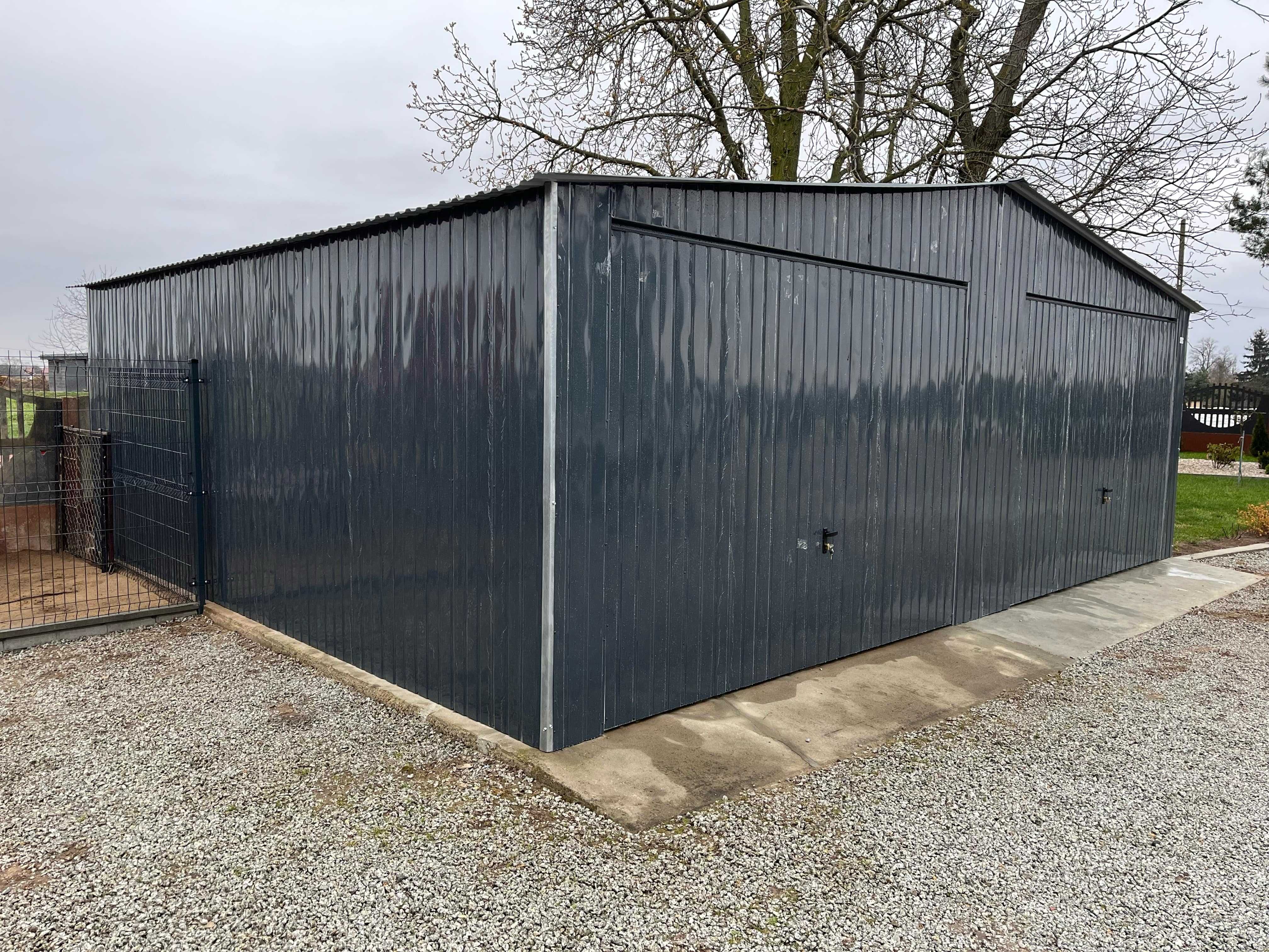 Garaż blaszany 6x5 Dwuspadowy
