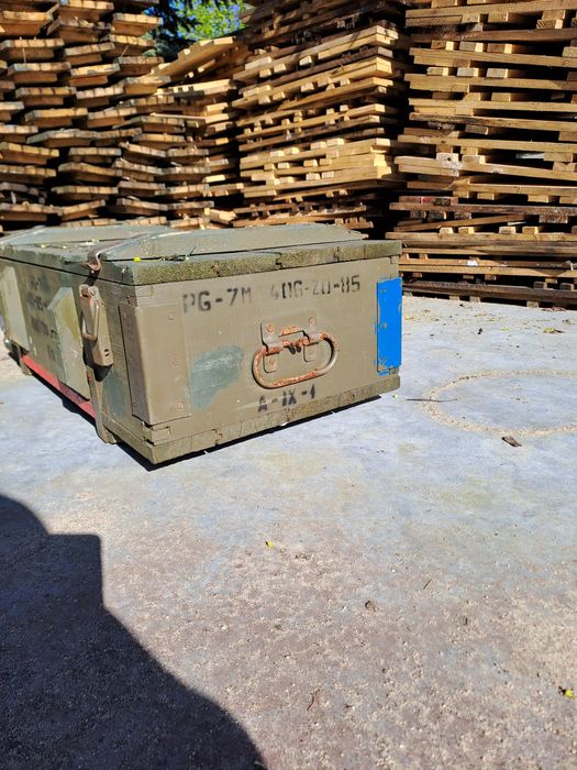 Skrzynia drewniana wojskowa