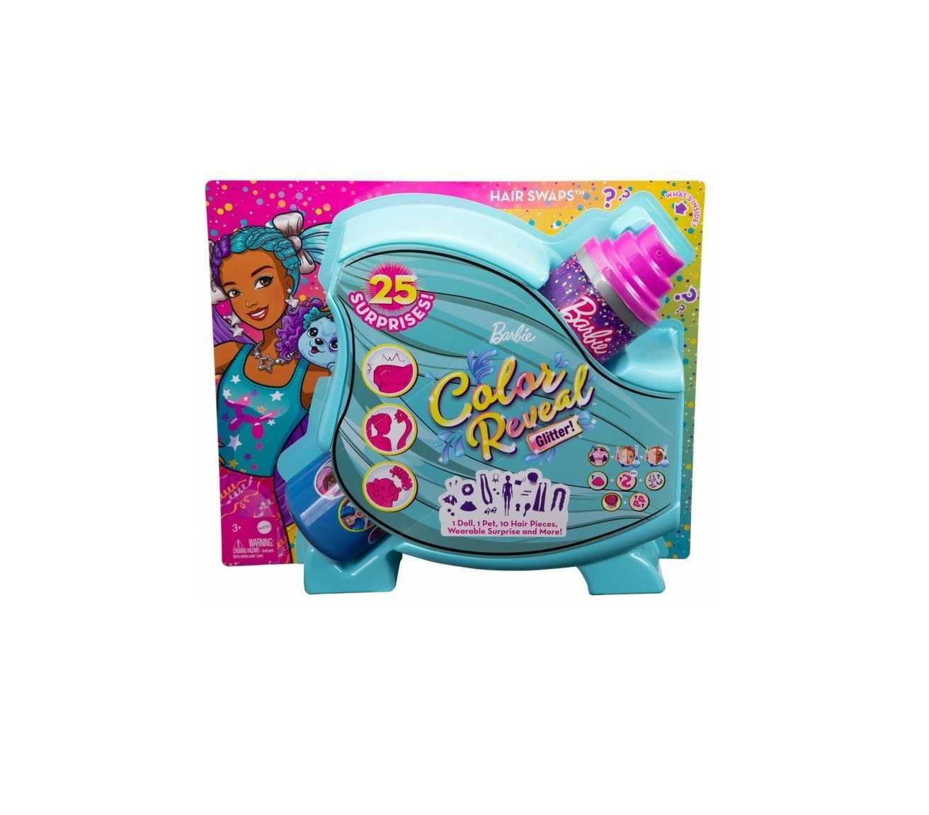 Mattel Barbie Color Reveal Glitter Lalka Imprezowe Stylizacje *NOWE*