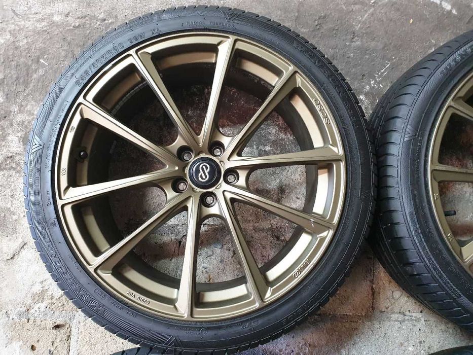 Felgi alu Enkei złote brązowe R20 5x108 opony 245/40R20 6,5mm 2024r