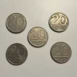 5 sztuk monet 20 złotych Polska moneta numizmatyka obiegowa