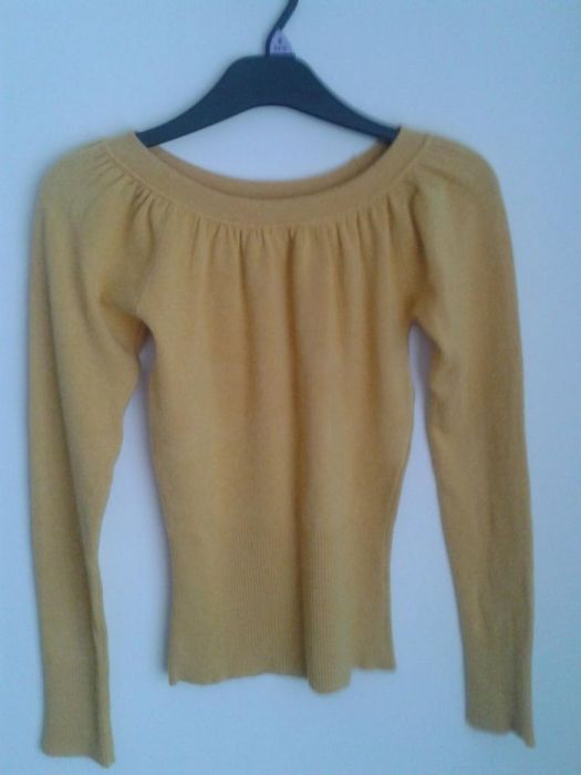 Bawełniamy, żółty sweter damski, rozm. S