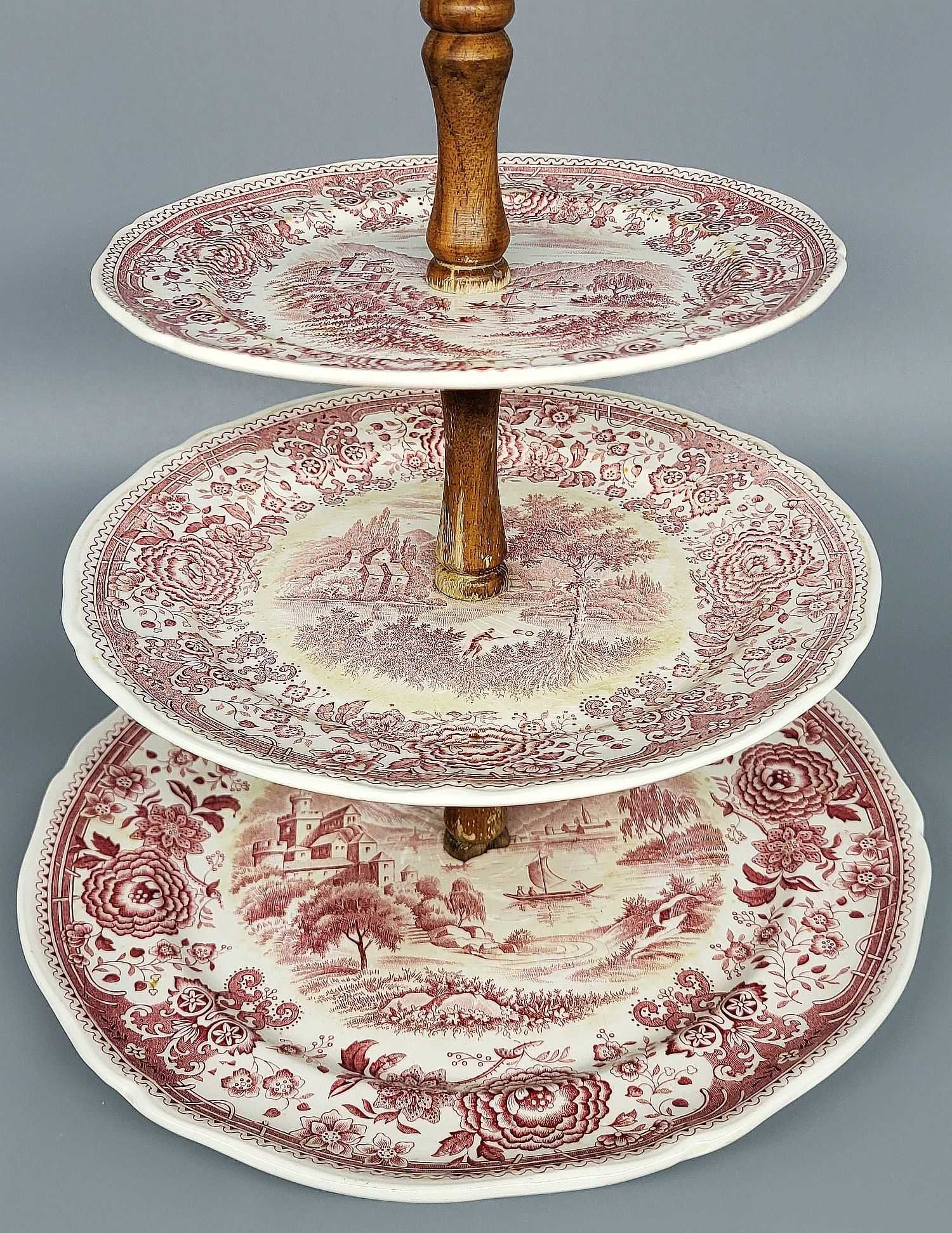 Etażerka trzy poziomowa patera Villeroy & Boch Burgenland vintage