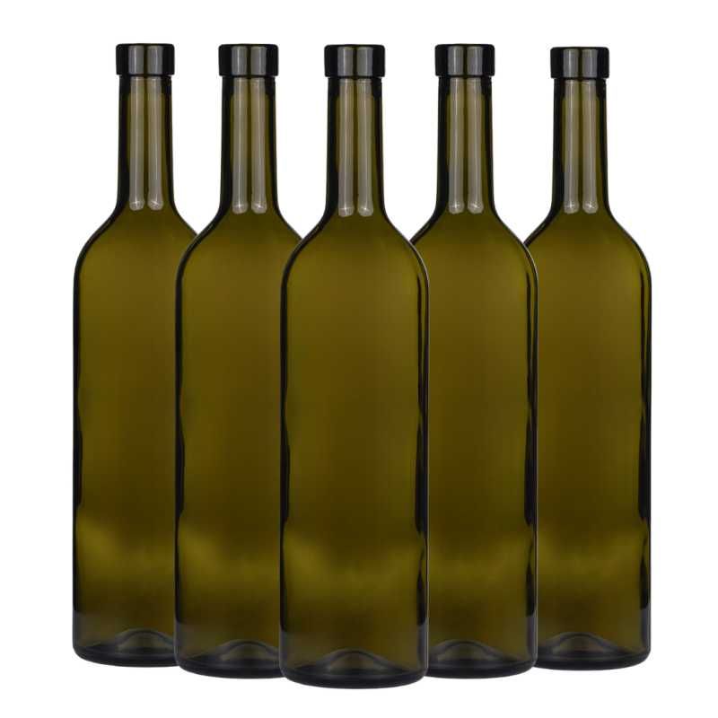 Butelka oliwkowa Bordeaux 750ml na wino korek aglomerowany 30 sztuk