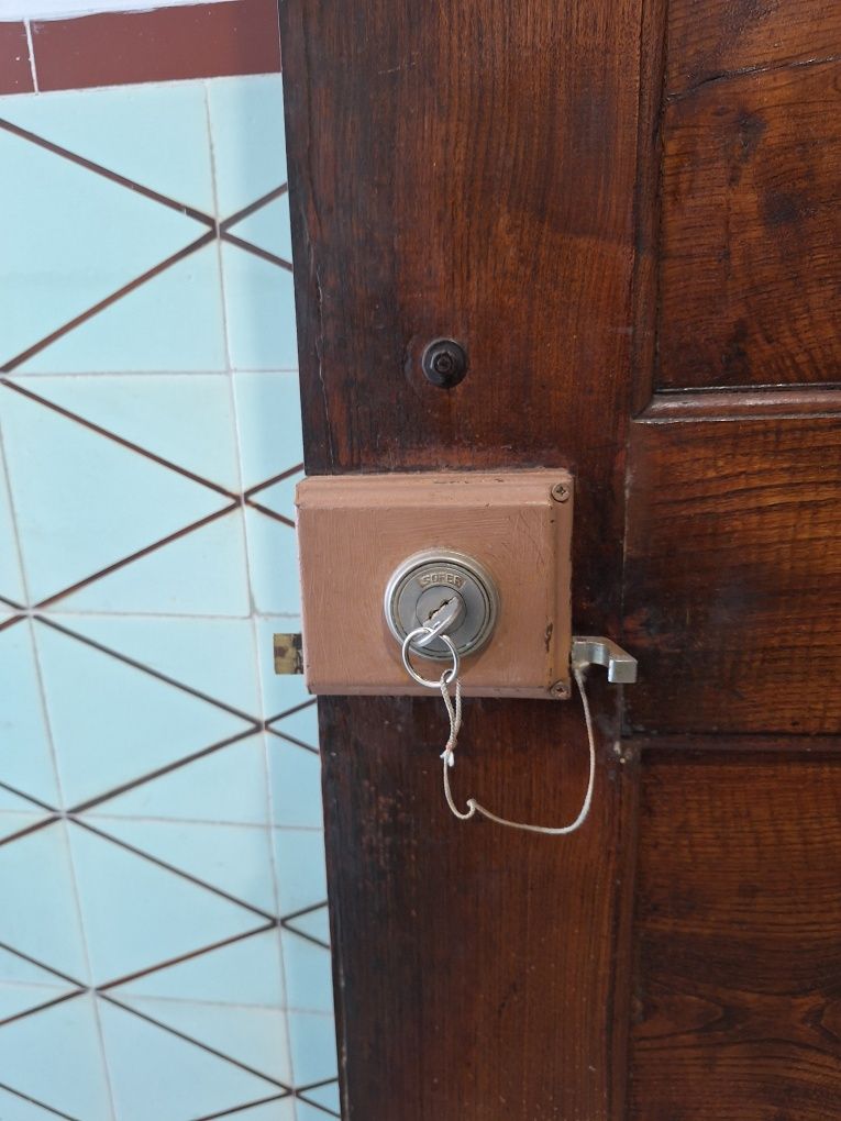 Porta de madeira maciça principal