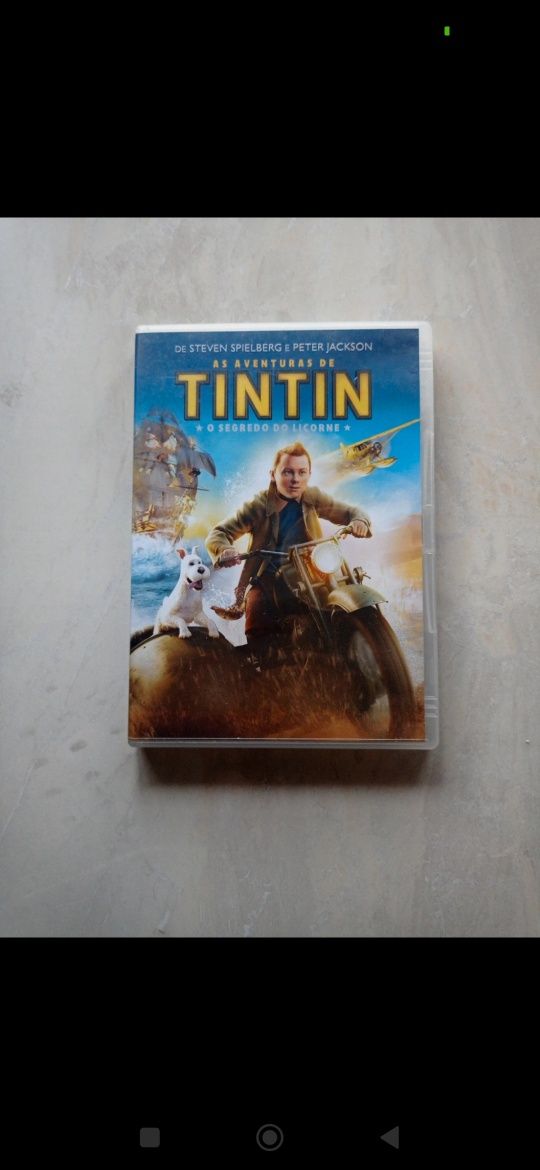 Filme Tintin "O segredo do Licorne" em DVD Áudio em Português