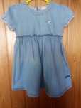 80 coccodrillo sukienka niebieska jeansowa