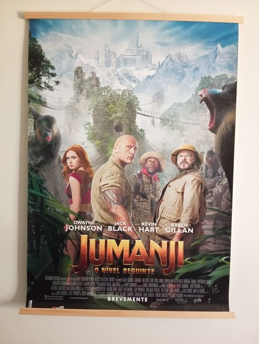 Pôster de Cinema com Suporte - Jumanji O Nível Seguinte