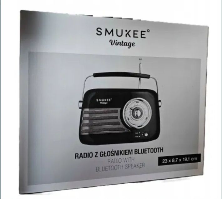 Głośnik Bluetooth Smukee RADIO VINTAGE RETRO 3 KOLORY !