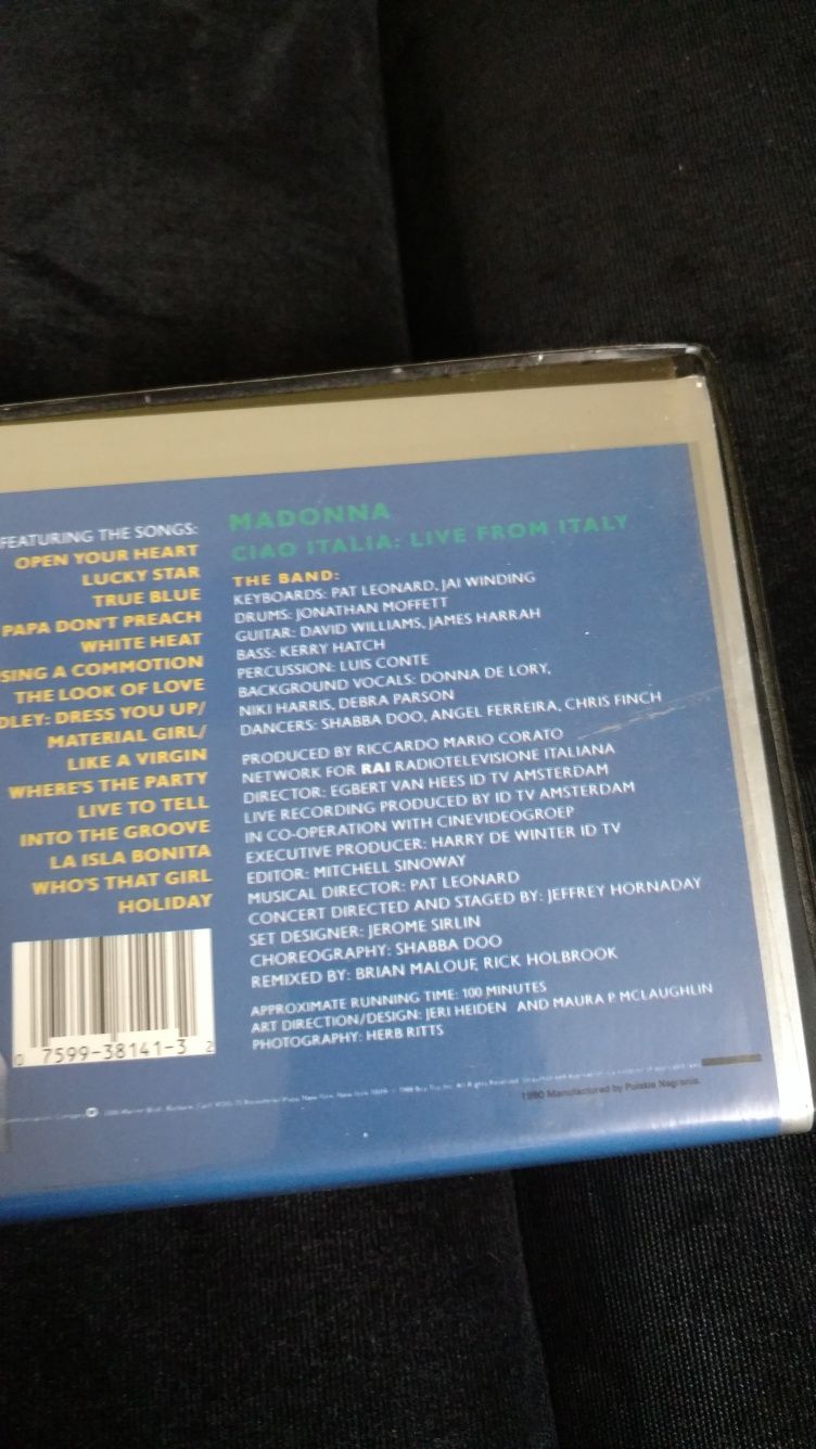 Kaseta VHS Madonna, zaplombowana