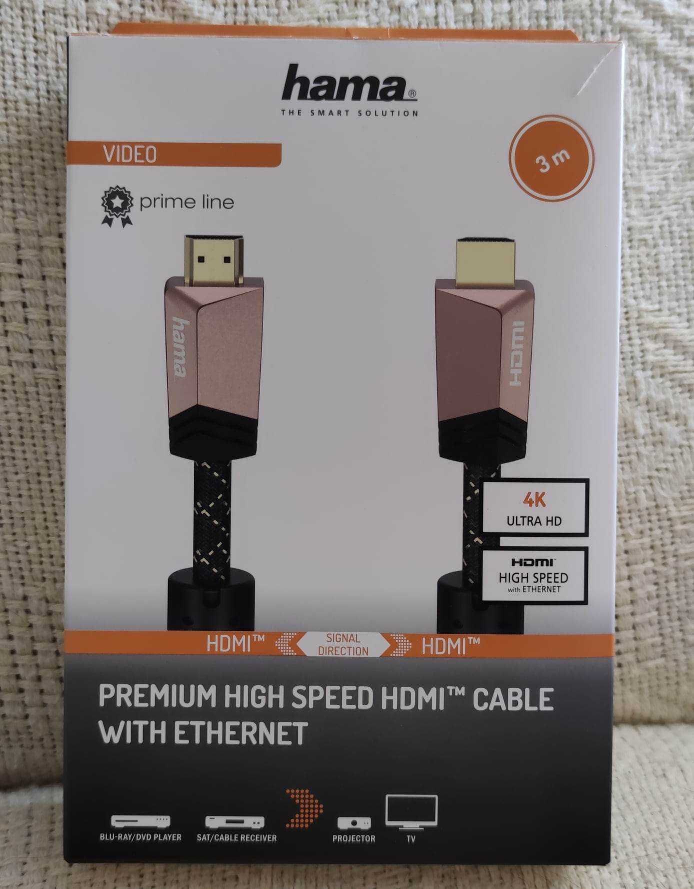 Kabel Hdmi Hama Premium High Speed Cable With Ethernet 3m